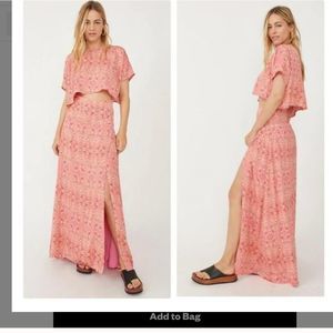 NWT Free People Marion Skirt Set in Candy Combo Size 4